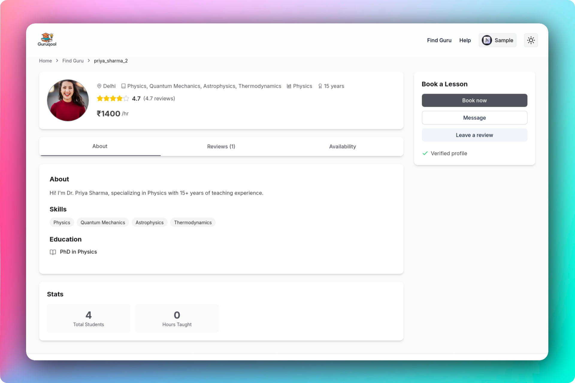 Tutor discovery filters and search controls