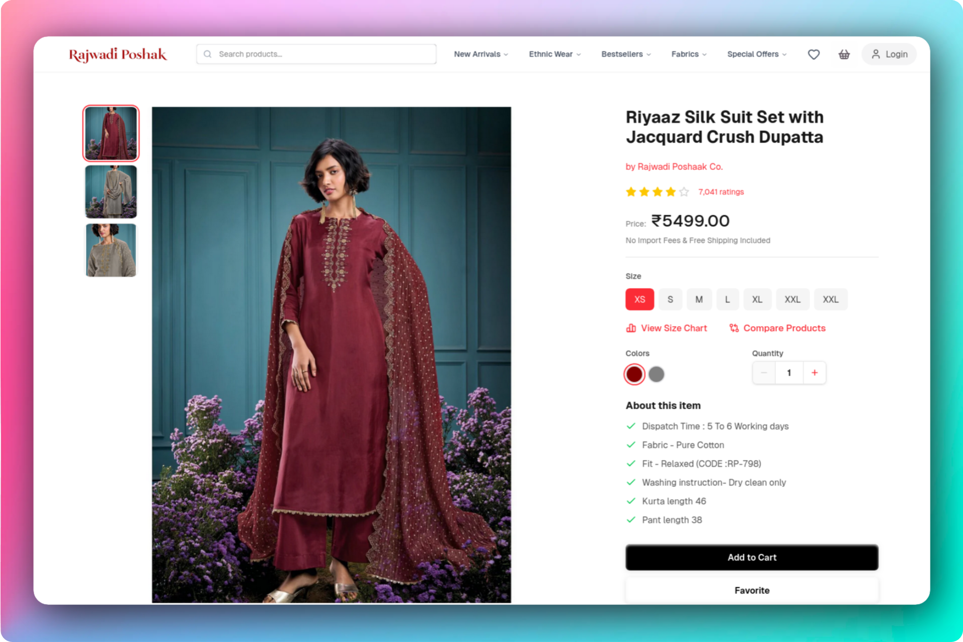 Rajwadi Poshak detailed product
